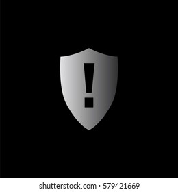 danger -  black vector icon