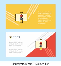 Danger board  abstract corporate business banner template, horizontal advertising business banner.