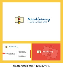 Danger board  Logo design with Tagline & Front and Back Busienss Card Template. Vector Creative Design