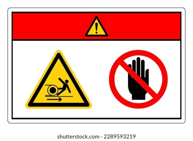 Danger Body in Rollers Do Not Touch Symbol Sign, Vector Illustration, Isolate On White Background Label. EPS10