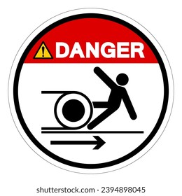 Danger Body in Rollers Symbol Sign, Vector Illustration, Isolate On White Background Label .EPS10