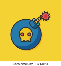 danger bomb vector icon
