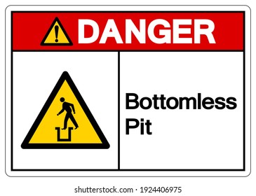 Danger Bottomless Pit Symbol Sign,Vector Illustration, Isolate On White Background Label. EPS10