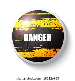 danger button. vector illustration