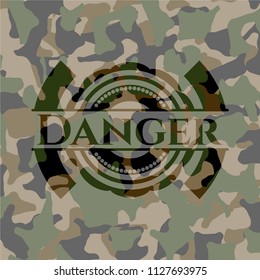 Danger camouflaged emblem