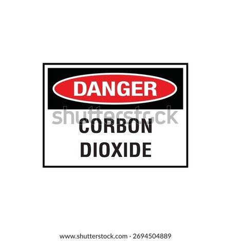 Danger Carbon Dioxide Sign: Mandatory Warning Banner for Gas Hazard and Asphyxiation Risk