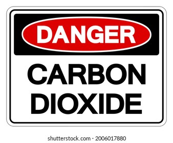 Danger Carbon Dioxide symbol Sign, Vector Illustration, Isolated On White Background Label .EPS10