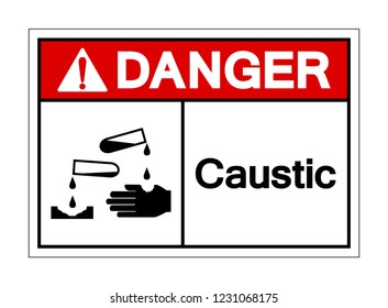 Danger Caustic Symbol Sign ,Vector Illustration, Isolate On White Background Label .EPS10