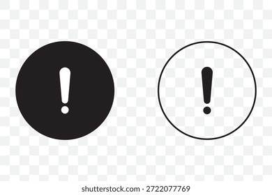 Peligro Precaución o Alerta Riesgo Advertencia Atención Conjunto de iconos. Símbolo de Vector en un estilo negro relleno y delineado. Señal de aviso de seguridad.