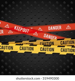 danger and caution design, Advertising sign, vector illustration