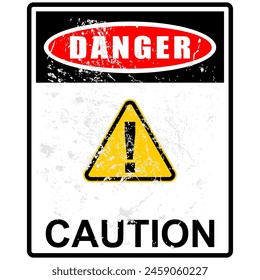 Danger, Caution Zone sign vector