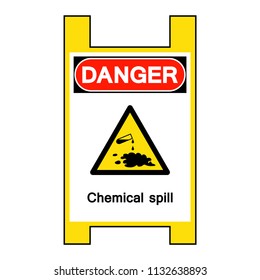 Danger Chemical Spill Symbol Sign, Vector Illustration, Isolate On White Background, Label ,Icon. EPS10