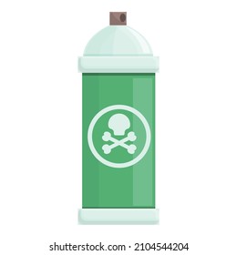 Danger chemical spray icon cartoon vector. Bottle cleaner. Toilet liquid