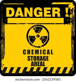 Danger, Chemical Storage area, sign vector