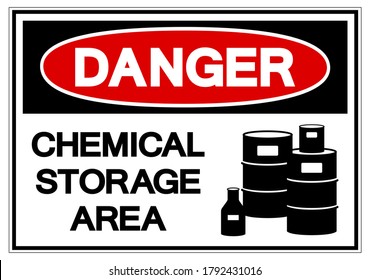 Danger Chemical Storage Area Symbol Sign, Vector Illustration, Isolate On White Background Label .EPS10