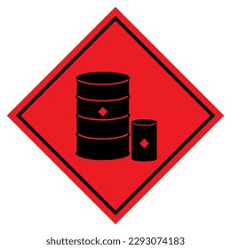 Danger Chemical Storage Area Symbol, Vector Illustration, Isolate On White Background Label. EPS10
