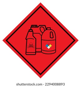 Danger Chemical Storage Area Symbol Sign, Vector Illustration, Isolate On White Background Label .EPS10