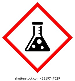 Danger Chemical Storage Area Symbol, Vector Illustration, Isolate On White Background Label. EPS10