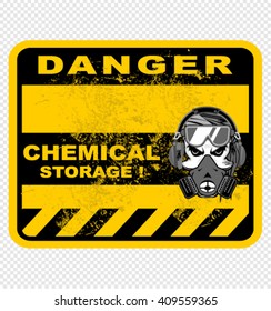 danger, chemical storage, sign vector