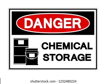 Danger Chemical Storage Symbol Sign ,Vector Illustration, Isolate On White Background Label .EPS10