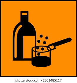 Danger Chemicals In Use Symbol Sign, Vector Illustration, Isolate On White Background Label .EPS10