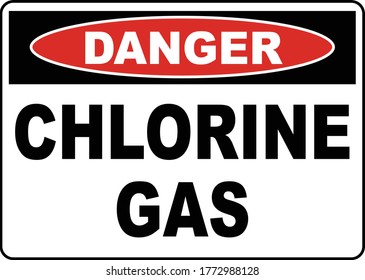 Danger Chlorine Gas Lab Warning Sign