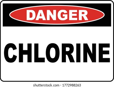 Danger Chlorine Warning Lab Sign