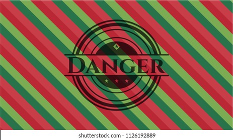 Danger christmas emblem.