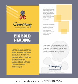 Danger  Company Brochure Title Page Design. Company profile, annual report, presentations, leaflet Vector Background