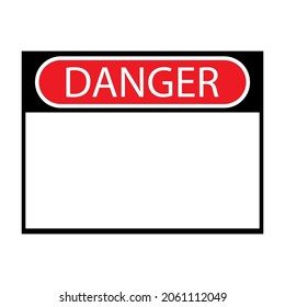 Danger computer window. Warning dialog. Technology backdrop. Communication background. Vector illustration. Stock image. 