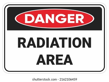 Danger Confined Radiation Area. Safety Sign Vector. ANSI And OSHA Standard Safety Signs. Eps10