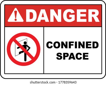 Danger Confined Space Sign 1