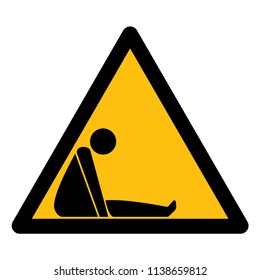 Danger Confined Space Symbol Sign, Vector Illustration, Isolate On White Background Label. EPS10 