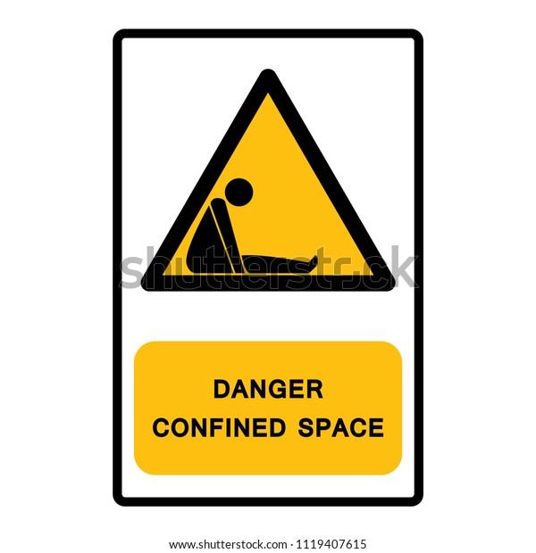 Danger Confined Space Symbol Sign Vector Stock Vector Royalty Free