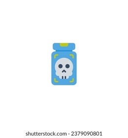 Danger contains poison Flat Icon, Logo, and illustration Vector