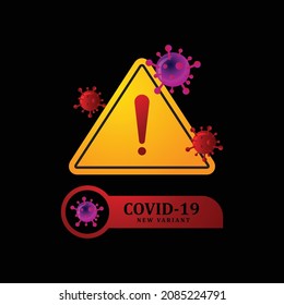 Danger covid 19 new variant banner design