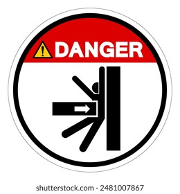 Danger Crush Body Hazard Symbol Sign, Vector Illustration, Isolate On White Background Label .EPS10