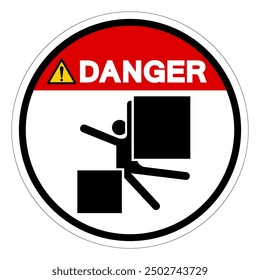Danger Crush From Equipment Will Injury Or Kill Symbol Sign, Vector Illustration, Isolate On White Background Label .EPS10