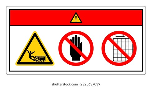 Danger Crush Hazard Do Not Touch and Do Not Remove Guard Symbol Sign, Vector Illustration, Isolate On White Background Label .EPS10