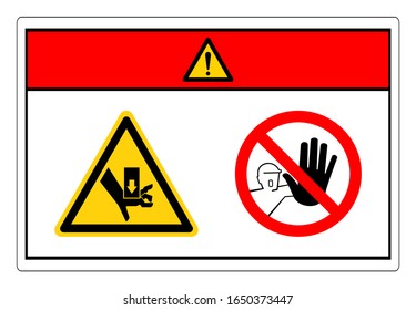 Danger Crush Hazard Symbol Sign, Vector Illustration, Isolate On White Background Label. EPS10