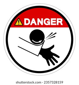 Danger Crush Hazard Symbol Sign, Vector Illustration, Isolate On White Background Label .EPS10