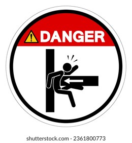 Danger Crush Hazard Symbol Sign, Vector Illustration, Isolate On White Background Label .EPS10