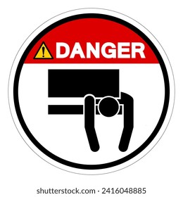 Danger Crush Hazard Symbol Sign, Vector Illustration, Isolate On White Background Label .EPS10