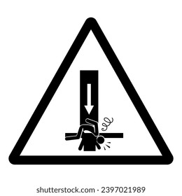 Danger Crush Hazard Symbol Sign,Vector Illustration, Isolate On White Background Label. EPS10