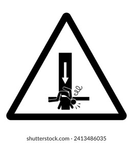 Danger Crush Hazard Symbol Sign,Vector Illustration, Isolate On White Background Label. EPS10
