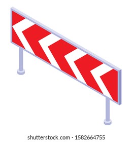 Danger curve icon. Isometric of danger curve vector icon for web design isolated on white background