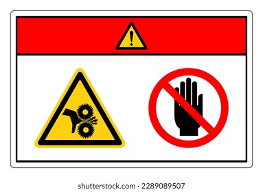 Danger Cutting of Fingers Rotating Blades Do Not Touch Symbol Sign, Vector Illustration, Isolate On White Background Label. EPS10