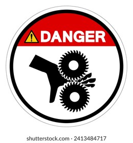 Danger Cutting of Fingers Rotating Blades Symbol Sign, Vector Illustration, Isolate On White Background Label .EPS10