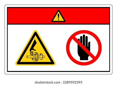 Danger Cutting of Fingers Rotating Shaft Do Not Touch Symbol Sign, Vector Illustration, Isolate On White Background Label. EPS10