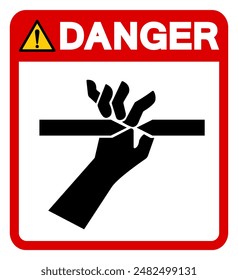 Danger Cutting of Fingers Symbol Sign, Vector Illustration, Isolate On White Background Label .EPS10